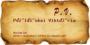 Pölöskei Viktória névjegykártya